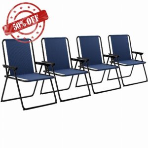 Folding Beach Deck Chairs - Pack of 2