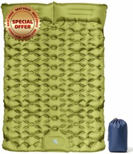Double Self-Inflating Camping Mattress for 2 Person Wide 195x134cm