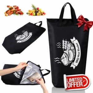 23in BBQ Blanket for Resting Meat - Washable Oxford Cloth Smoker Blanket with Wide Mouth