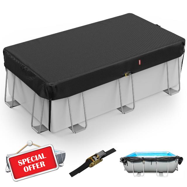 LXKCKJ 6X12FT Rectangular Pool Covers for Above Ground Pools