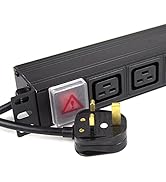 PDU UK Sockets 6 Way with UK Plug Power Distribution Unit Horizontal 3 WAY SURGE 1.8m