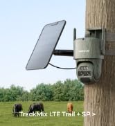 Text reads "Go Ranger RT+SP". Series of images showing security camera installation and mounting on exterior walls.