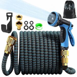 Expandable Garden Hose - Upgraded 3-Layer Latex Hose Pipe 50ft 15m Leak-Proof