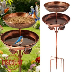 45In Double Layer Bird Bath for Garden
