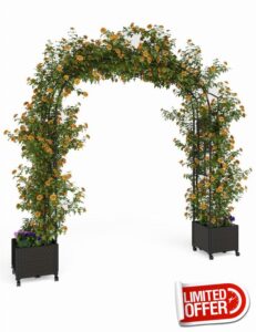 Aptliton Garden Arch Trellis with Planter Boxes