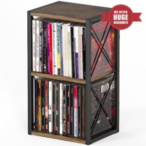 Alyoen 2 Tier CD Holder Organizer