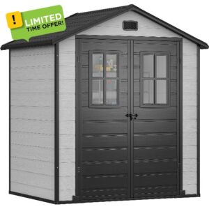 DWVO 6x4.4ft Outdoor Storage Shed