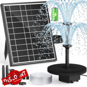 Solar Fountain Pump with Battery Backup