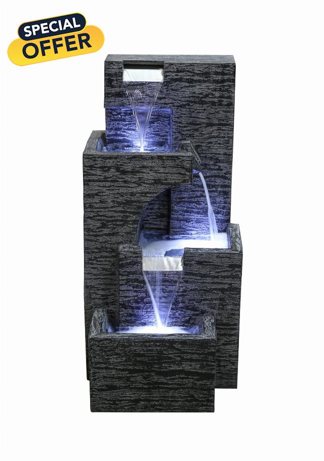 Stonyford Cascade Modern Water Feature - Without Protective Cover Kit and Tablets