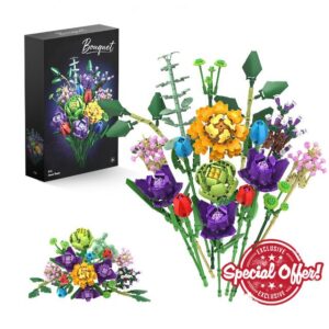 Flower Bouquet Building Blocks Set