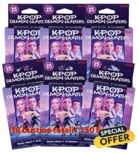 K-Pop Demon Hunters 6 Ecoblister Packs of 5 Sachets - Box Collection Sticker Cards