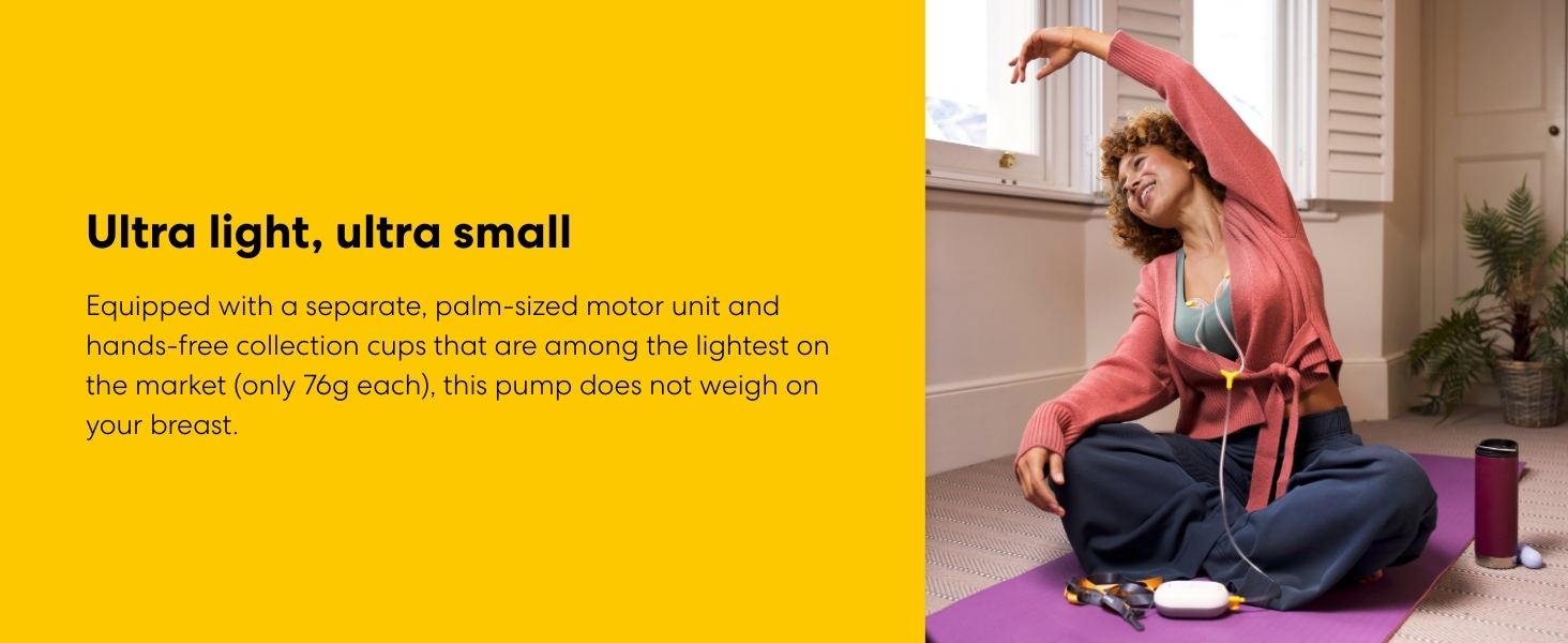 Text reads 'Image 4', 'Ultra light, ultra small'. Lifestyle product photography in indoor setting showing product usage demonstration.
