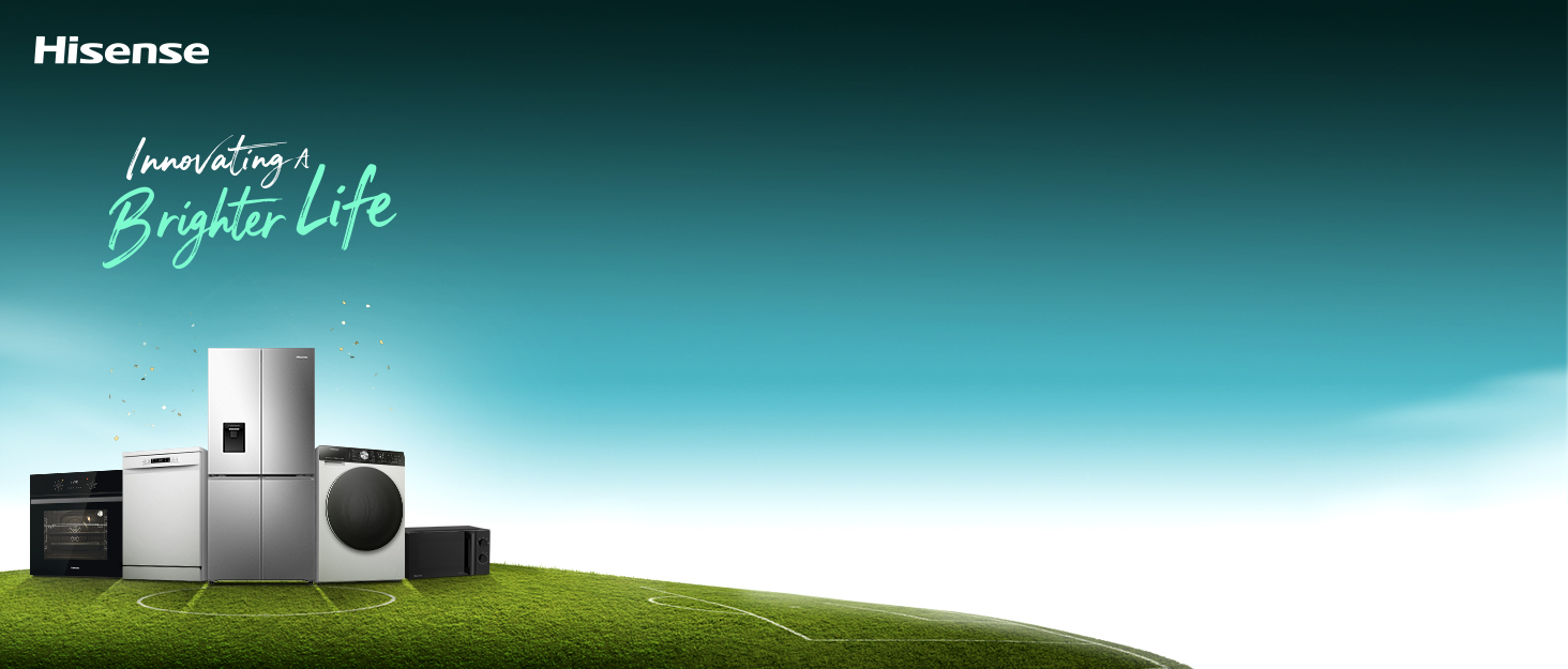 Product advertisement with teal gradient background showing electronic devices in silhouette against an illuminated backdrop.