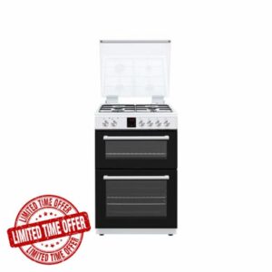 TKGD60W white freestanding 60cm double oven gas cooker           [Energy Class A]