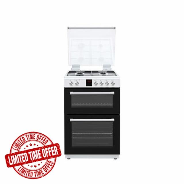 TKGD60W white freestanding 60cm double oven gas cooker           [Energy Class A]