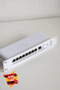 1U Rackmount Bracket for UniFi Flex 2.5G USW-Flex-2.5G-8 & USW-Flex-2.5G-8-PoE (196W) - 10" & 19" Compatible (White