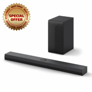 LG S70TY Smart Soundbar 400W 3.1.1 Channels Surround Sound Dolby Atmos and DTS Wide Connectivity Bluetooth USB Optical Input Black