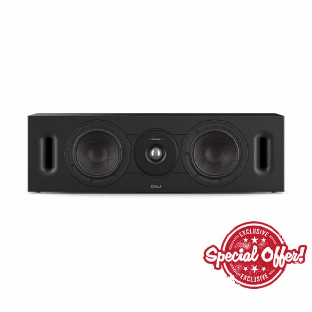 DALI SONIK CINEMA – LCR Home Theatre Speaker (Pair) with 29mm Soft Dome Tweeter & Dual 5¼″ Clarity Cone™ SMC™ Woofers – Horizontal or Vertical Placement - Black Ash