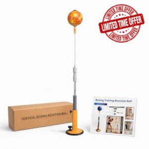 Free Standing Boxing Reflex Ball with Stand – Height Adjustable Punching Speed Bag for Reaction Training