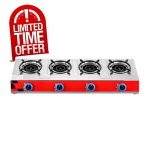 4 Burner Gas Stove with Flameout Protection