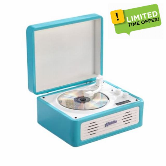 Retro Bluetooth CD Player & Portable Speaker | 360° Surround Sound
