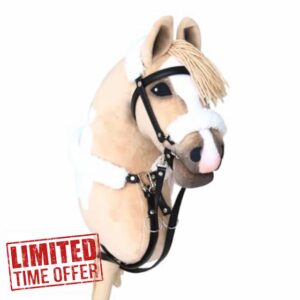 Realistic Plush Horse Head Prop on Wood Stick for Role Play and Party Fun Party Props