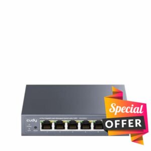 Cudy GS105ES1 5 Port Gigabit Light-Managed Switch with 1 SFP