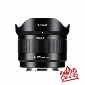 7artisans AF 25mm F1.8 for E Mount camera lens