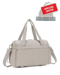 Small Gym Bag Womens with Yoga Mat Holder and Wet Compartment