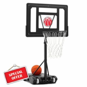 YODOLLA Portable Basketball Hoop，Poolside Basketball Hoop 81cm x 58cm
