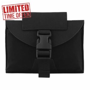 Tactical Molle Pouch Small IFAK Medical Pouches with Top Tourniquet Holder First Aid EDC Nylon Bag Quick Release for Belt and Vest(Black)