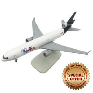 ZEZEFUFU 20cm Diecast Alloy 1/400 Scale MD-11 FedEx Aircraft Finished Model Collection Aviation Gifts