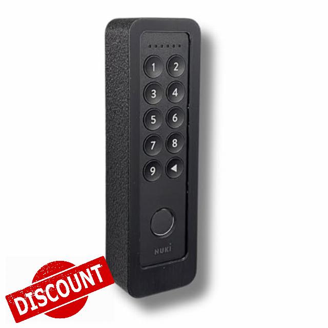 Generisch Wall Mount Compatible with Nuki Keypad 2 - Anti-Theft Cover with Torx Security Screw - No Weather Protection - Plaster Like Surface - Black (Without Roof