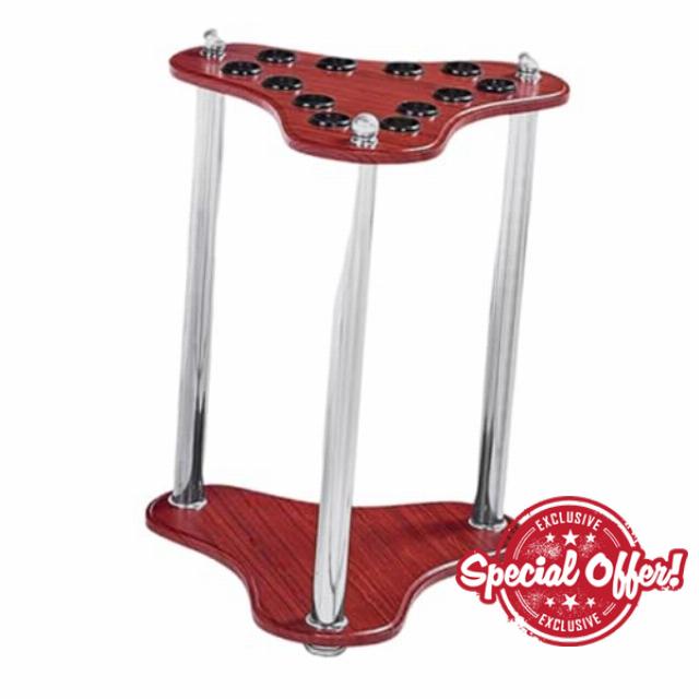 Milageto 12 Slots Pool Cue Rack Cue Holder Cabinet Stable Organizer Vertical Professional Fishing Rod Racks Equipment Floor Standing