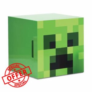 Menkind UKONiC Minecraft Creeper Head Personal AC/DC Dual Powered Mini Fridge | 6 Can / 4 Litre Thermoelectric Chille