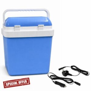 Trendi 24L Electric Cooler & Warmer – 12V DC Car Plug & 240V AC Portable Thermoelectric Cool Box for Food & Drinks