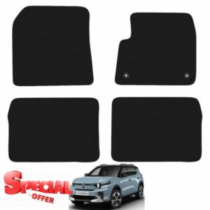 Citroen E-C3 Aircross (Electric) 2025+ Onwards Car Mats Tailored Fit Carpet Black Anti-Slip Backing Waterproof Floor Mats Set Custom Fit Carsio