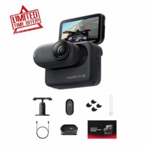 Insta360 GO 3S Motorcycle In-Helmet POV Bundle Special Edition - 4K Tiny Portable Vlogging Camera