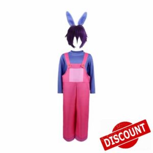 Circus Costume Bunny Character Costume Circus Merch Blue and Pink Outfit with Wig