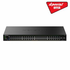 NETGEAR S350 Series 52-Port Gigabit Ethernet PoE+ Smart Managed Essentials Switch – 48 x 1G PoE+ @ 380W