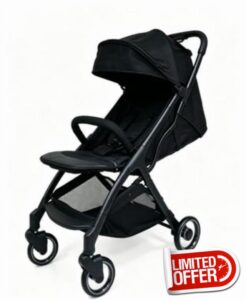 Luxury Baby Stroller Lightweight Foldable Pushchair Travel System Pram with Reclining Seat