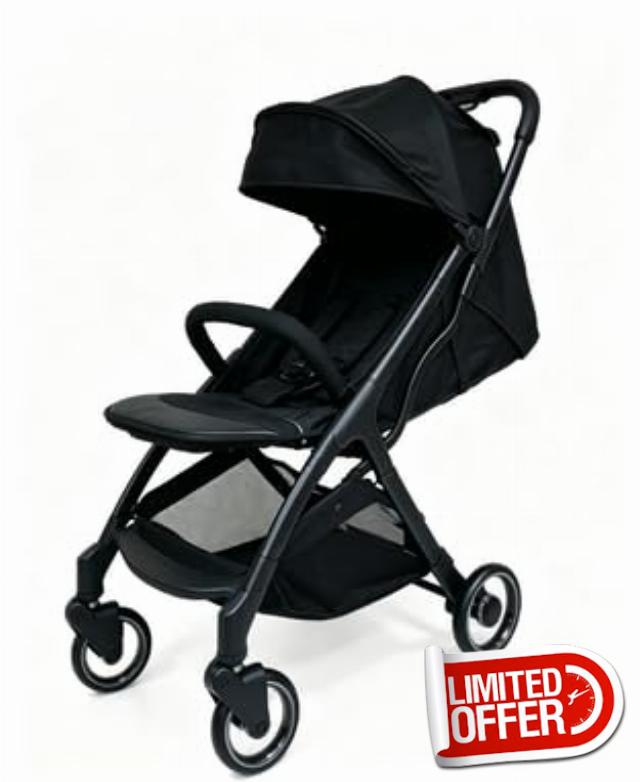 Luxury Baby Stroller Lightweight Foldable Pushchair Travel System Pram with Reclining Seat