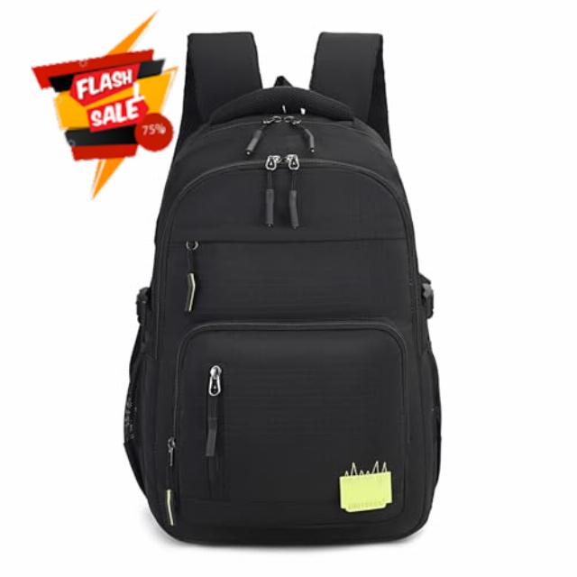 18 Inches Laptop Backpack- Large Capacity- Multi-Compartment Laptop Backpack Urban Commuter Tech Bag Water-Resistant Travel Business School Bag with Padded Straps (Black)