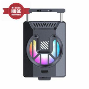 Camera Cooling Fan Spring Telescopic Mounting Adjustable Intelligent Cooling Fan with USB C Charging Port LED Light Live Streaming Camera