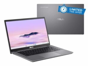 ASUS Chromebook Plus CX34 14" Laptop | Full HD Anti Glare Display | Intel Core i5-1334U | 8GB LPDDR5 RAM | 512GB SSD | ChromeOS | Grey | CX3402CVA-PQ0666