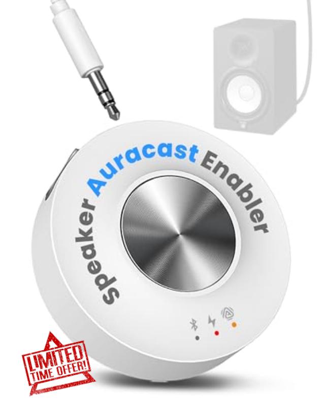 Avantree AuraLink – Future-Proof Auracast & Classic Bluetooth Receiver for Speakers & Audio System