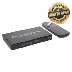 kenable HDMI 2.1 Switch 3 Way Selector 8K 4K 120Hz 3 Input 1 Output with Remote Control for Gaming Console PS5 Xbox TV