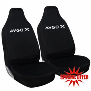 HT AutoCare Fits Toyota Aygo X – Heavy Duty Waterproof Car Black Seat Covers