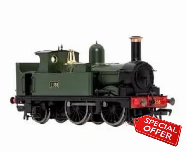 Dapol 4S-517-003 0-4-2 517 Class GW Green 1158 OO Gauge