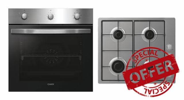 Candy Idea P CI27XCHW6LXS Built In Electric Single Oven and Gas Hob Pack - A+ Rated           [Energy Class A+]